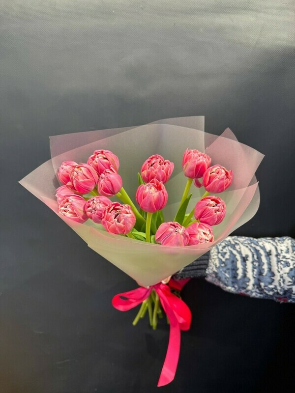 tyul_pan 15 shtuk pionovidnij rozovij, tyul_pani 15 shtuk pionovidnij rozovij