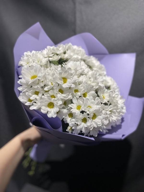 Buket iz 9 kustovih hrizantem, buket iz 9 kustovih hrizantem