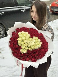 101 роза сердце