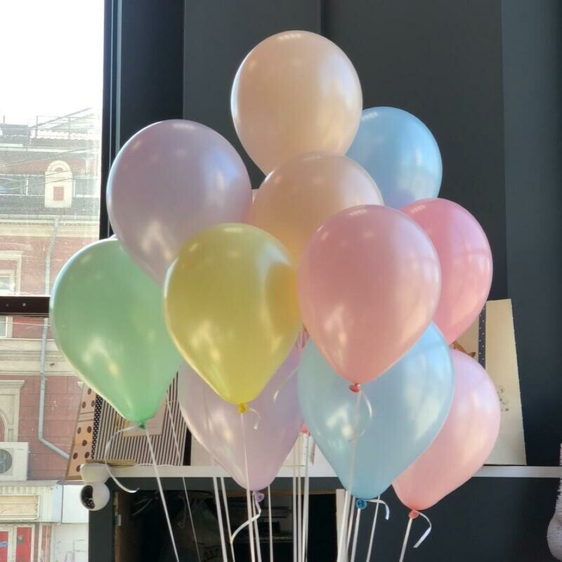 Воздушные шары пастельные «Нежные тона» 15 шт, стандартный