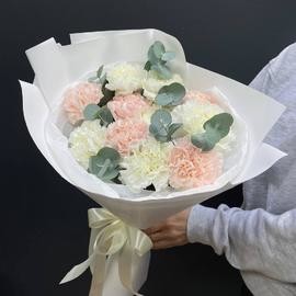 Букет Диантус и эвкалипт