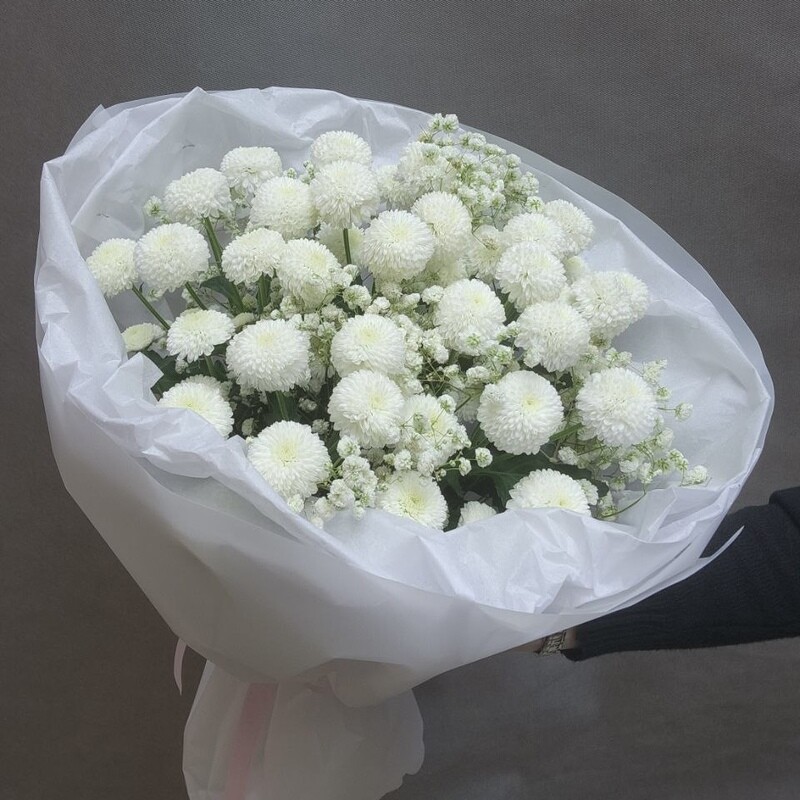 Монобукет из кустовых хризантем , стандартный