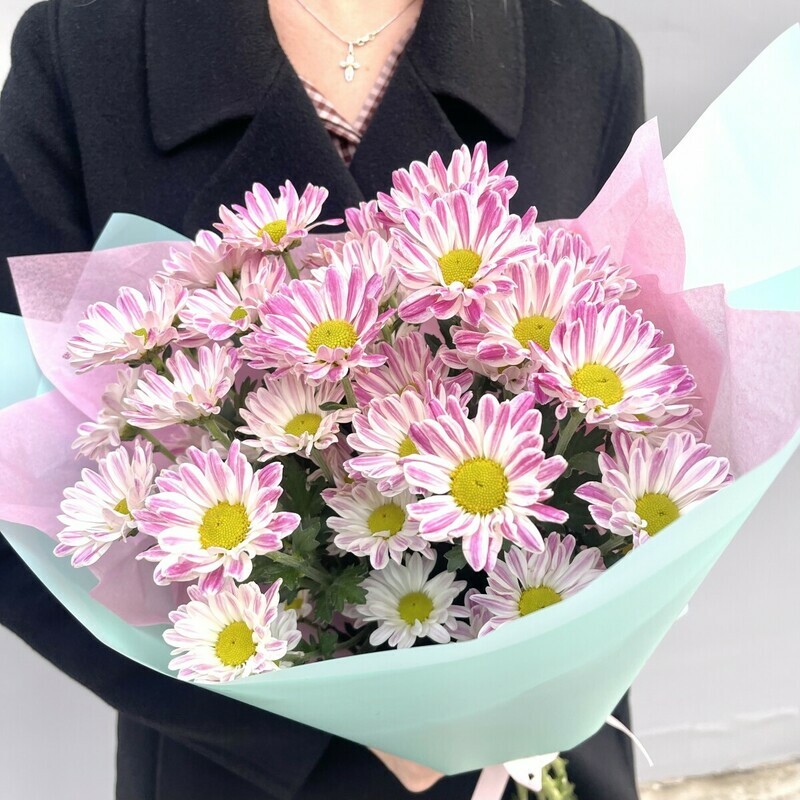Нежный букет с хризантемами , нежные хризантемы ромашки 
