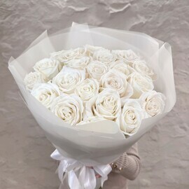 Букет из 21 белой розы