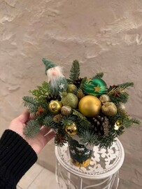 Стаканчик с нобилисом и новогодним декором