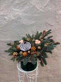 Barhatnaya korobochka iz nobilisa s hlopkom i lotosom