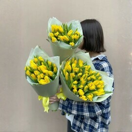 3 букета тюльпанов 