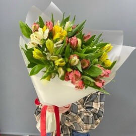 Букет из альстромерий микс 11 шт