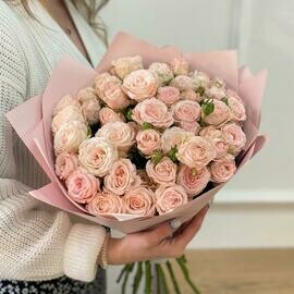 Buket iz 15 kustovih rozovih roz - «Kak ti prekrasna» Art. 003