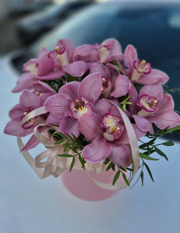 Коробка с орхидеями, коробка с орхидеями