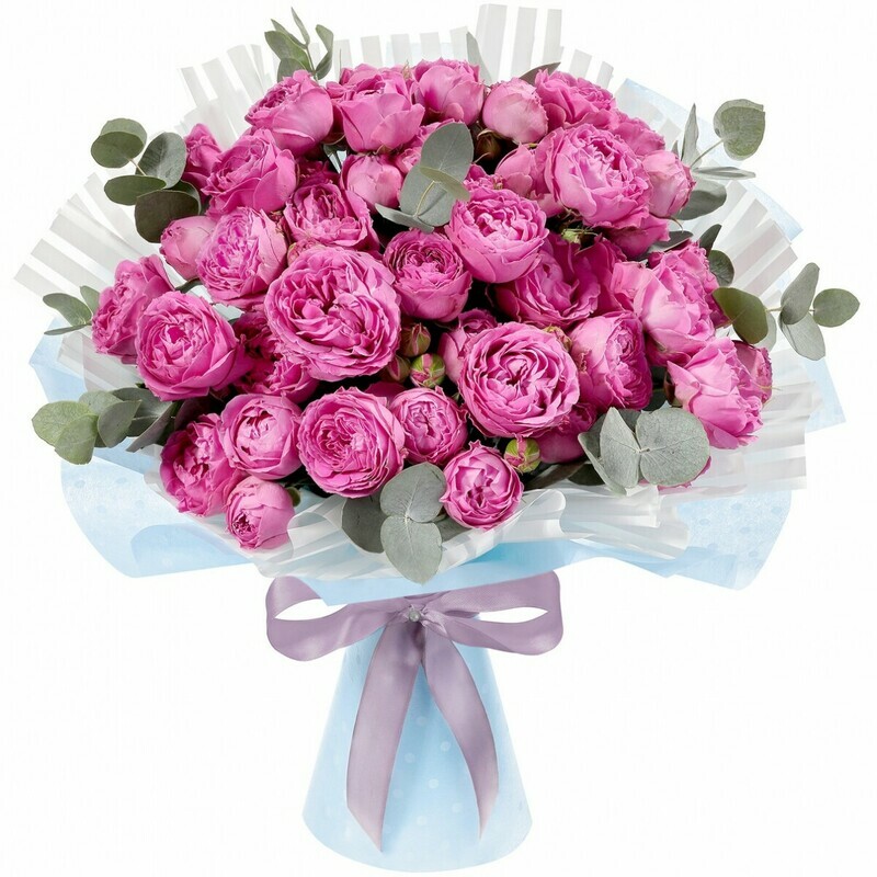 Пионовое Чудо из 13 пионовидных роз, пионовое чудо из 13 пионовидных роз