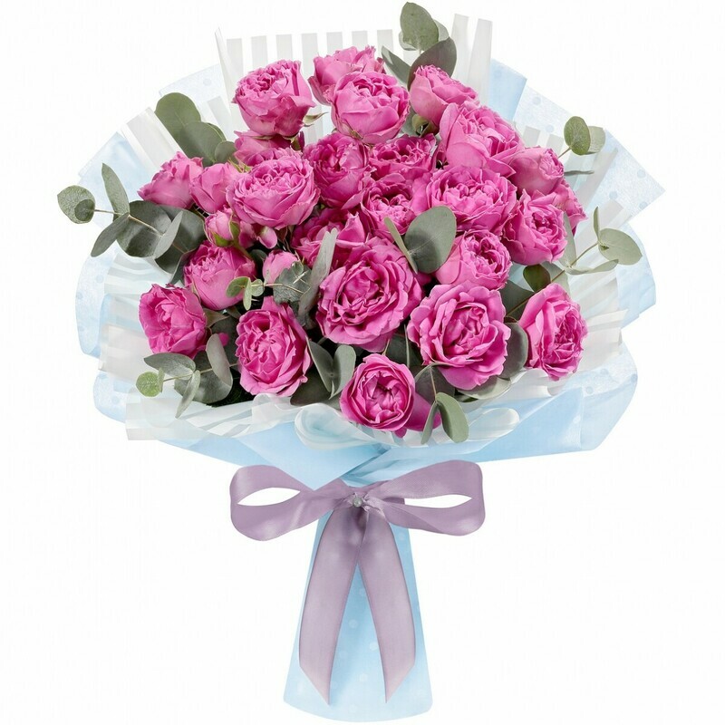 Пионовое Чудо из 9 пионовидных роз, пионовое чудо из 9 пионовидных роз