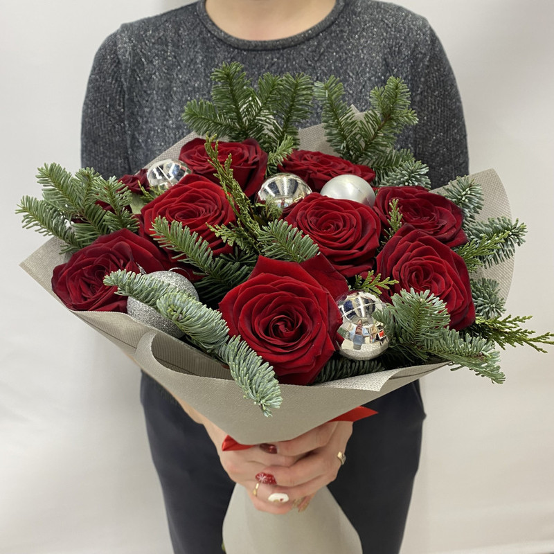 Bouquet of roses and Nobilis, standart