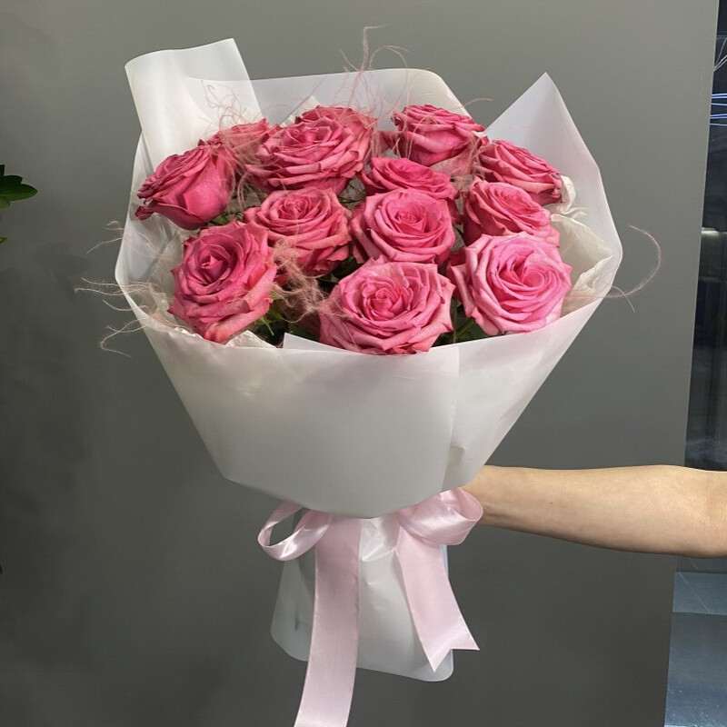 Букет Розовое облако , 13 розовых роз