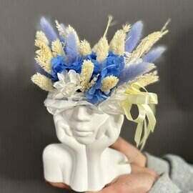 Kompozitciya iz suhotcvetov v kashpo "Ozhidanie"