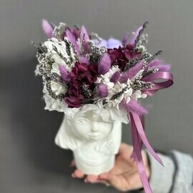 Kompozitciya iz suhotcvetov v kashpo "Devochka"