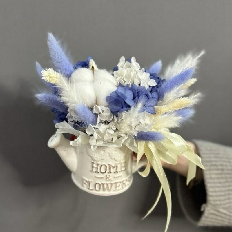 Kompozitciya iz suhotcvetov v kashpo "Home&Flowers", standart