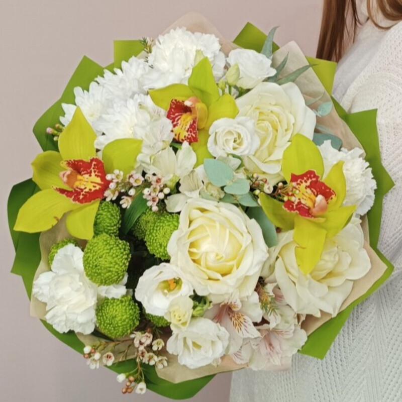 Гармония, букет с орхидеями, стандартный