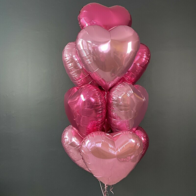 Nabor bol_shih fol_girovannih serdetc, shari s geliem, shari na prazdnik, standart