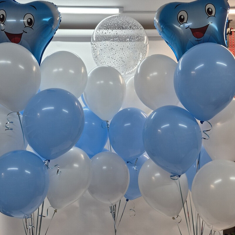 Nabor sharov na 1 zubik, shari s geliem, shari na prazdnik, standart