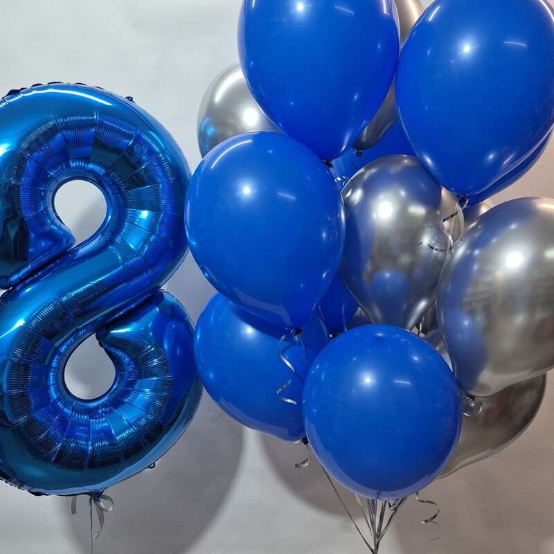 Nabor sharov s tcifroj 8, shari s geliem, shari na den_ rozhdeniya, standart