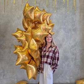 Nabor fol_girovannih zvezd, shari s geliem, shari na prazdnik