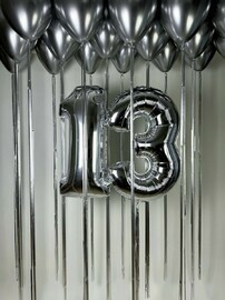 Nabor sharov tcifri 13 i shari pod potolok, shari s geliem