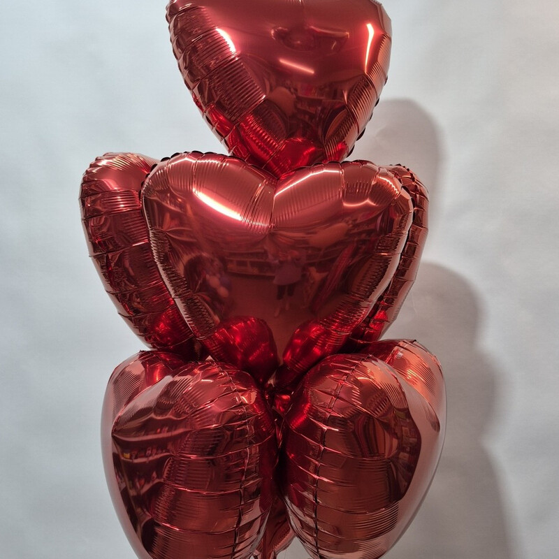 Набор фольгированных сердец, шары с гелием, шары на праздник, стандартный