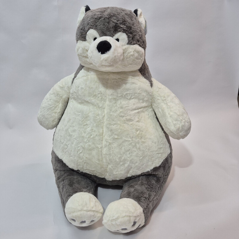 Мягкая игрушка Собака Толстяк Хаски, 90 см., стандартный