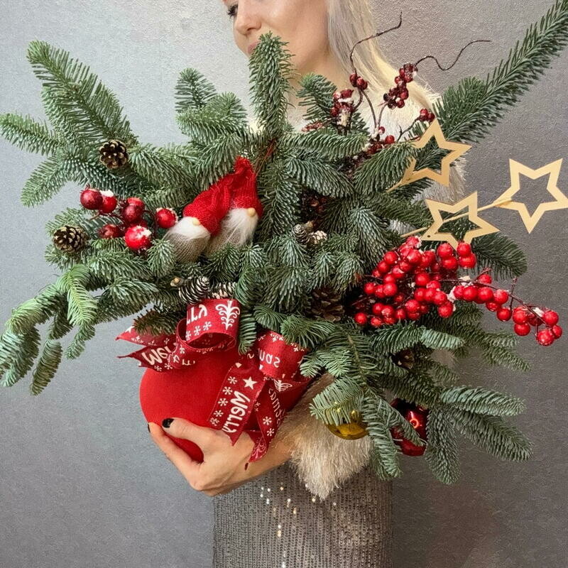 Новогодняя композиция со звездами, стандартный