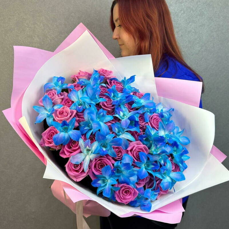 Большой букет на День Матери с топпером, стандартный