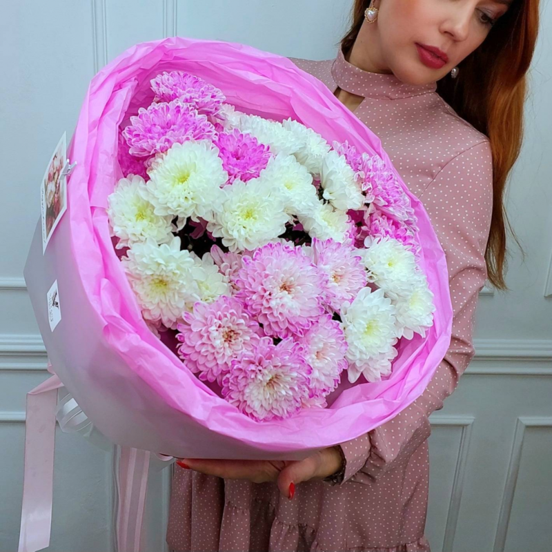 Монобукет из Хризантем, стандартный