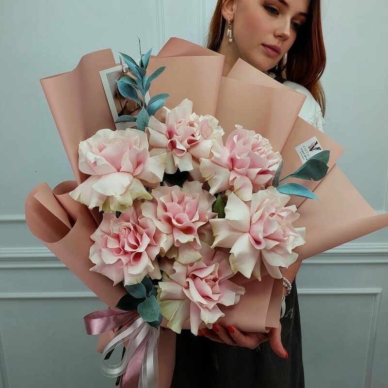 Букет Пудровый веер, стандартный