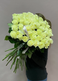 Buket iz 51 beloj rozi