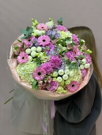 Сборный wow-букет с гереброй