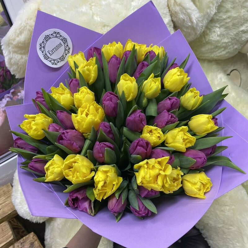 Букет из 51 тюльпана, стандартный