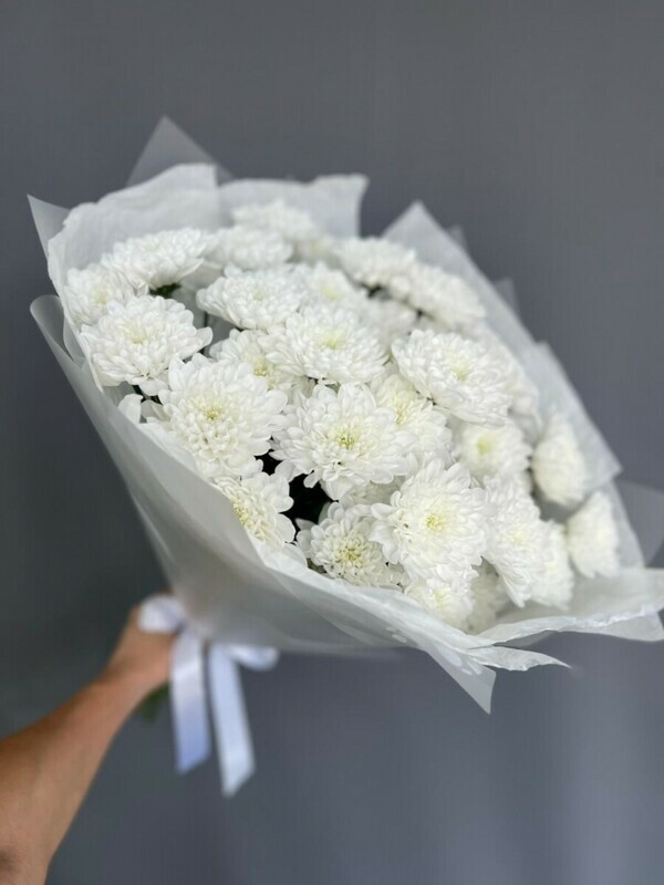 Radost_ v kazhdom lepestke, buket iz 5 hrizantem