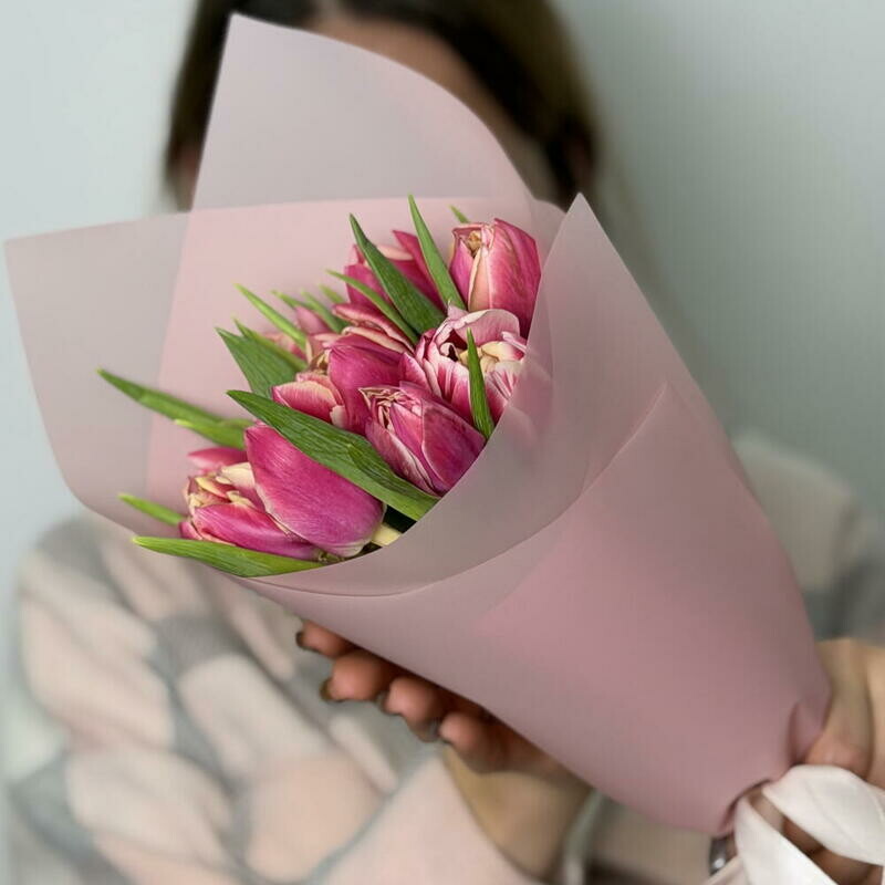 Тюльпаны пион. Коламбус 9 шт, тюльпаны пион. коламбус 9 шт