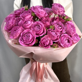 Монобукет кустовых пионовидных роз