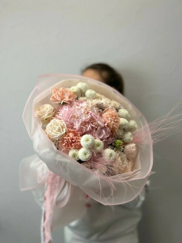 Букет нежные сливки, премиум