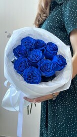Букет 9 синих роз «Магия чувств»
