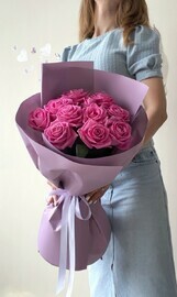 Buket 11 rozovih roz «Nezhnost_ tvoego serdtca»