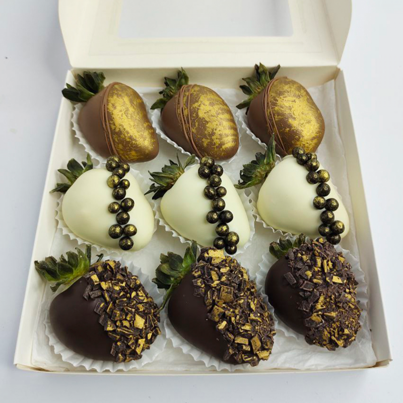 Набор 9 клубник в шоколаде арт. 35232, набор 9 клубник в шоколаде арт. 35232