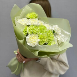 Belo-zelenij buket iz diantusov