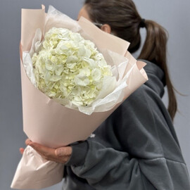 Букет из белой гортензии