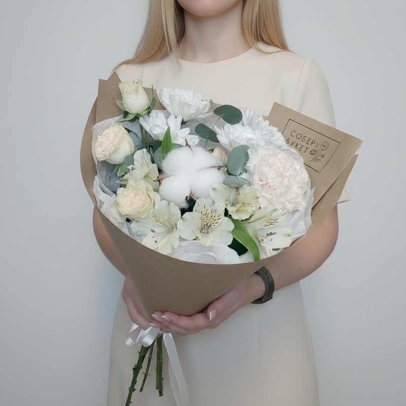 Avtorskij buket s pionovidnoj rozoj., standart