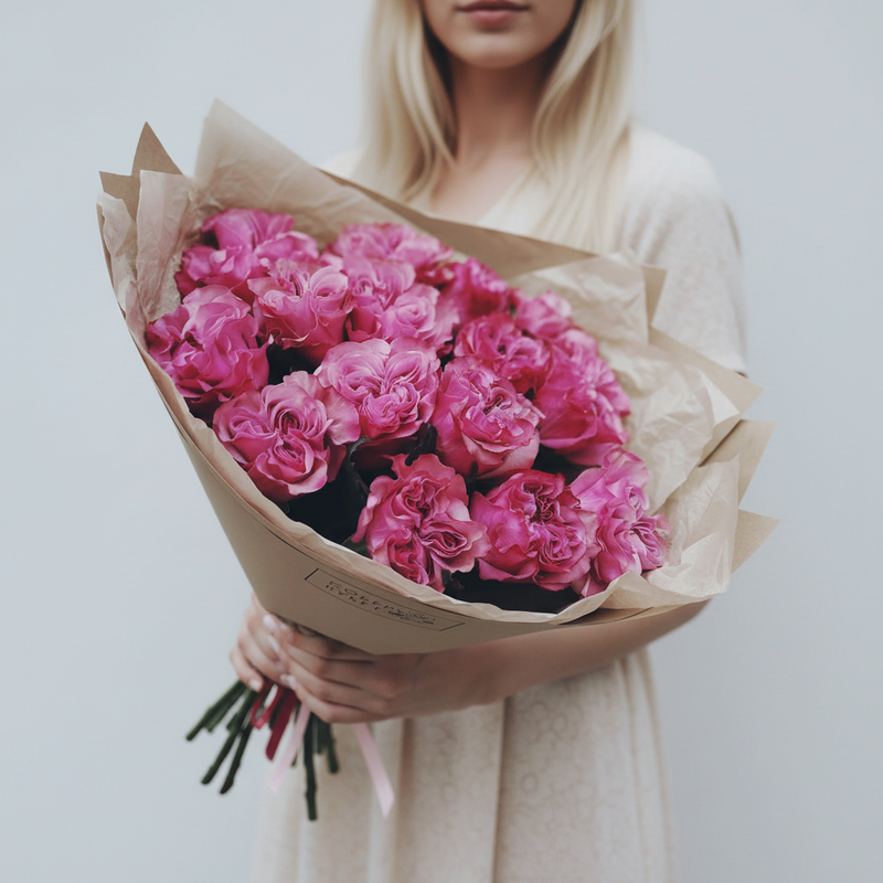 Buket iz 15 pionovidnih roz, 15 roz