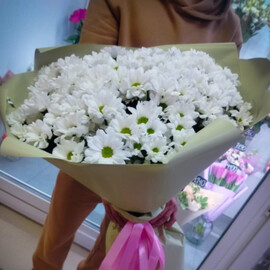 Букеты - гиганты из кустовых хризантем! 15шт с оформлением