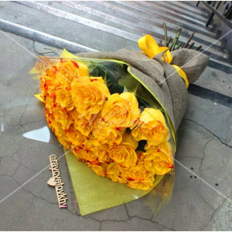 Букет из желтых роз, стандартный