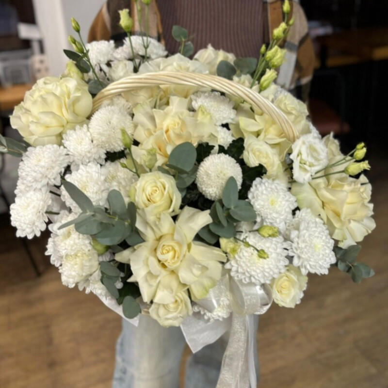 Белоснежная корзина "Мой Ангел", стандартный